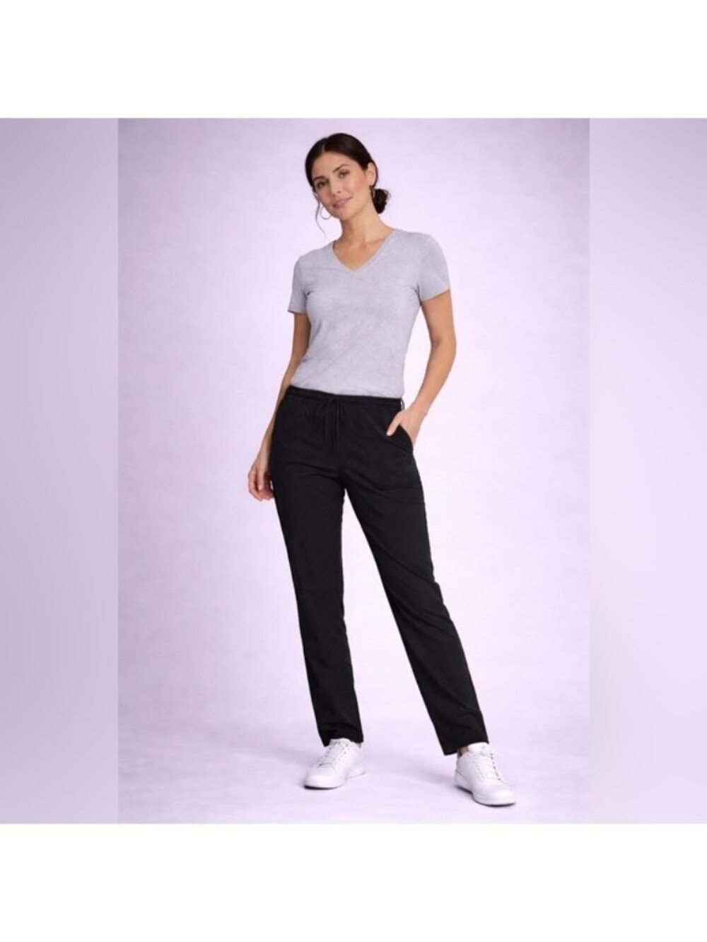 Scrubletics Black Drawstring Scrub Pants – Women’s Size L